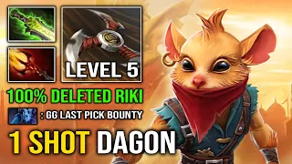 If There's RIKI Just Pick Bounty to 1 Shot Him with LEVEL 5 Dagon & 12Min Scepter EZ GG Dota 2