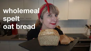 Wholemeal Spelt Oat Bread: no dairy, perfect for lactose-free and wheat-intolerant diets