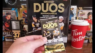 GREATEST DUOS 2023-24 TIM HORTONS TRADING CARDS NHL UPPER DECK HOCKEY CARDS 20 PACKS OPENING