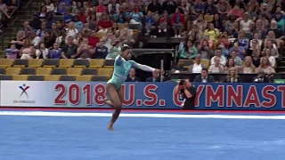 Simone Biles on floor. Day 2 of 2018 US National Championships