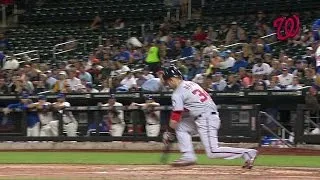 Harper trips out of batter's box