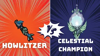 Howlitzer VS Celestial Champion Boss Fight Don't Starve Together [Solo, No Damage, Wolfgang, Buff]