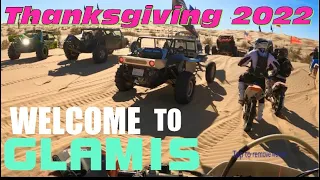 RIDING MY DIRTBIKE WITH 10+ SANDCARS in GLAMIS SAND DUNES | THANKSGIVING WEEKEND ! INSANE