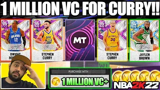 WE DID THE SPECIAL 1 MILLION VC PACK OPENING FOR PINK DIAMOND STEPH CURRY IN NBA 2K22 MYTEAM