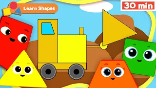 Shapes School | Educational Videos for Babies | Learn Shapes for Kids | Learn Vehicles & More |