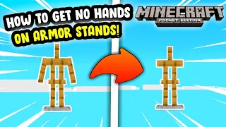 ✅MCPE | How To Get No Hands On Armor Stands Like Minecraft Java Tutorial
