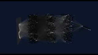 Visualization of a fully connected neural network, version 1