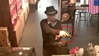 Hipster robs Starbucks: Smartly-dressed dude holds up coffee shop, wanted by cops - TomoNews