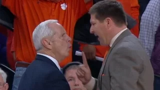 Roy Williams, Brad Brownell Have Heated Exchange After UNC OT Win | CampusInsiders