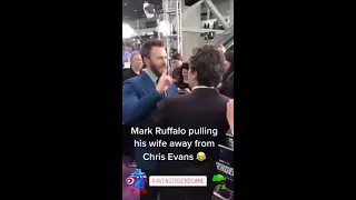 Mark Ruffalo Pulling His Wife Away From Chris Evans tiktok ktom95