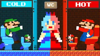Toilet Prank : Mario and Luigi's Key Doors Hot and Cold Maze Challenge | Game Animation