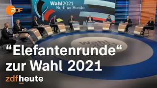 "Berliner Runde" mit den Spitzenvertretern der Parteien zur Bundestagswahl 2021