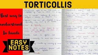 Torticollis - Easy Notes & Explanation in hindi