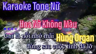 karaoke Hoa Nở Không Màu tone nữ nhạc sống Chất Lượng Cao - Hùng organ Cm