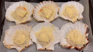 EASY BAKED SEA SCALLOPS / Простий рецепт запечених морських гребінців