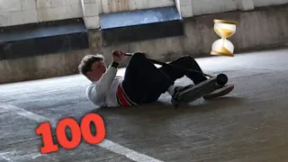 100 FLAT SCOOTER TRICKS IN 1 HOUR CHALLENGE