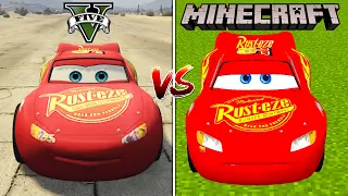 MINECRAFT LIGHTNING MCQUEEN VS GTA 5 LIGHTNING MCQUEEN - Who is best?