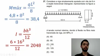 [VUNESP] Questão Resolvida Eng Civil - Tensão Normal