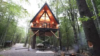 Tiny Frame Cabin TreeHouse With Hot Tub And Lake