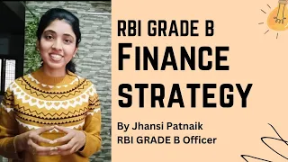 Finance Strategy || RBI GradeB || Jhansi Patnaik || AIR 44