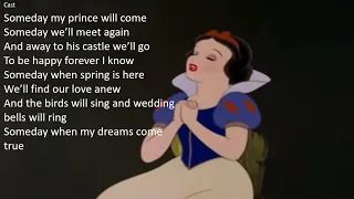 Someday my Prince will come (Snow White and the Seven Dwarfs) - Lyrics