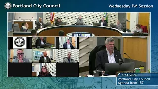 Portland City Council Meeting PM Session 02/14/24