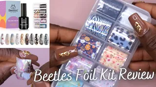 Beetles Nail Foil Glue Kit Review | How to Apply Nail Foils (Detailed Tutorial) | Shein Nail Foils