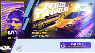 Crew Trials: Powerhaus  Day 1 JEAN CLAUDE 🏁 2020 McLaren 765LT | NFS No Limits