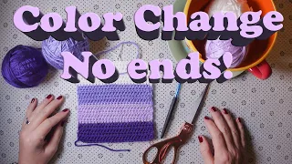 Crochet hack to save time | Magic Knot | Color Changes No Ends to Weave!