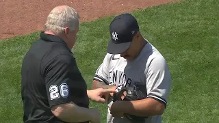 The Umpire Forces Nestor Cortes To Fix His Glove Because He Hates The #44 🤣!!!