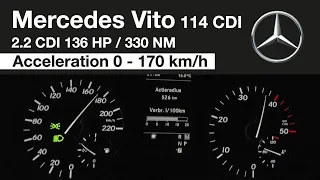 Mercedes Vito 114 CDI Acceleration 0 - 170 km/h Top Speed