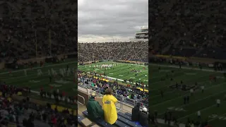 Pregame at Notre Dame Stadium before #14 North Carolina State vs #9 Notre Dame - 10/28/2017