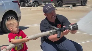 North Texas police, firefighters help 3-year-old battling rare brain tumor live out his dreams