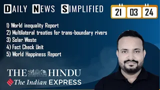 The Hindu & The Indian Express Analysis | 21 March, 2024 | Daily Current Affairs | DNS | UPSC CSE