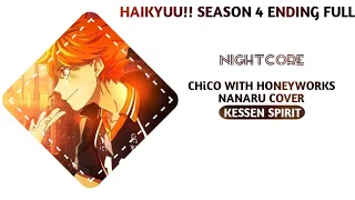 『Nightcore』 Kessen Spirit | Haikyuu!! To the Top Season 4 Ending Full (Nanaru cover)