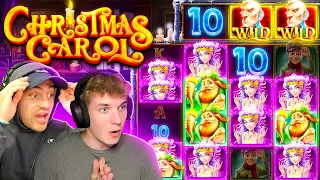 CHRISTMAS CAROL SLOT GOES CRAZY!! (HUGE WIN)