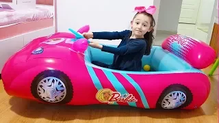 Barbie Car Play with Cute Monkey