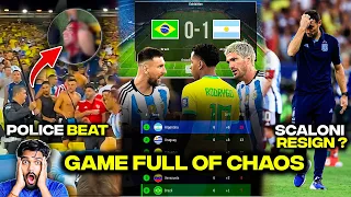 Brazil vs Argentina 0-1 | Messi fights Rodrygo, Scaloni Resigning & More Chaos ! Full highlights