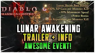 Lunar Awakening Trailer NEW INFO AND DETAILS Diablo 4 Season 3!