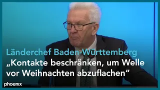 Regierungs-Pressekonferenz zur Corona-Lage  in Baden-Württemberg am 30.11.21