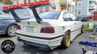 Ruined Insanely Loud, Low and Slow wide body build How to install Felony Form overfenders e36 diy