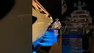 Superyacht Ahpo by night ✨