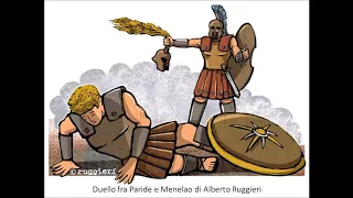 La prima battaglia e il duello fra Paride e Menelao, Iliade, III, vv. 324-381