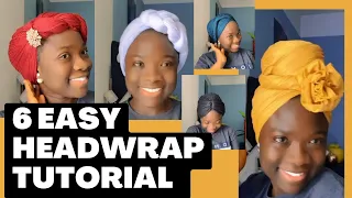 🔥6 EASY HEADWRAP /Turban /Headscarf /Styles for Locs /Braids