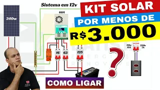 Como ligar um kit de Energia Solar por menos de 3000 reais ?