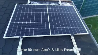 Wie befestigt man Solaranlagen Gestell auf ein Garten Haus XY9777