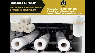 Non Stop Toilet Paper Roll / Kitchen Towel Production Line (400m/minute)
