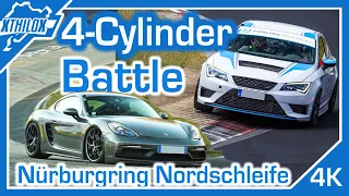 Porsche 718 Cayman GTS vs. SEAT Leon CUPRA Comparison - 7:25 BTG  NÜRBURGRING NORDSCHLEIFE Trackday