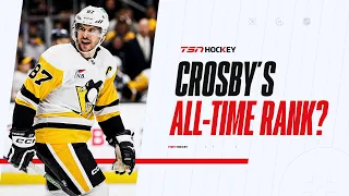 Where does Sidney Crosby rank amongst the all-time greats?