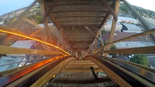 GhostRider at sunset on-ride HD POV Knott's Berry Farm